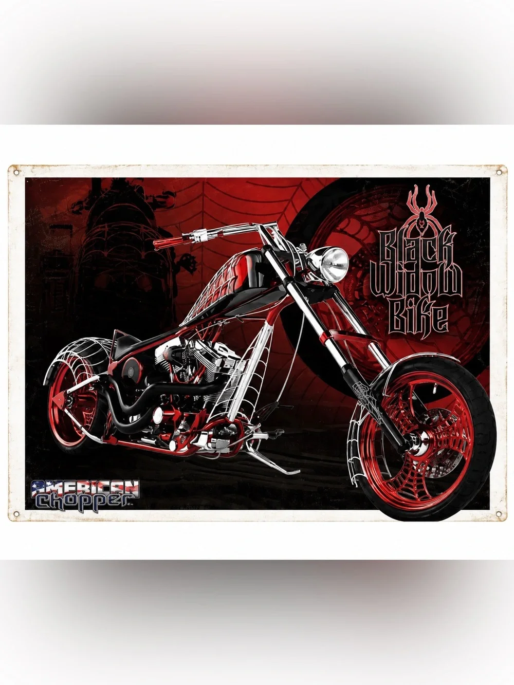 NEW American Chopper Black Widow Bike Motorcycle Metal Sign